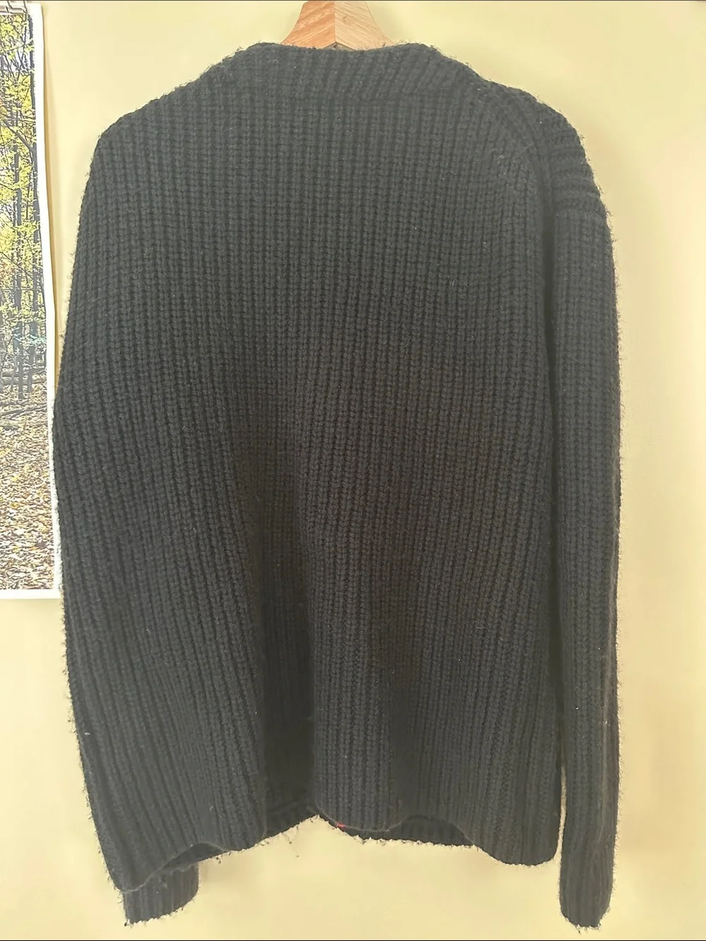 Alex Mill Men’s Jensen Cardigan in Merino - Black